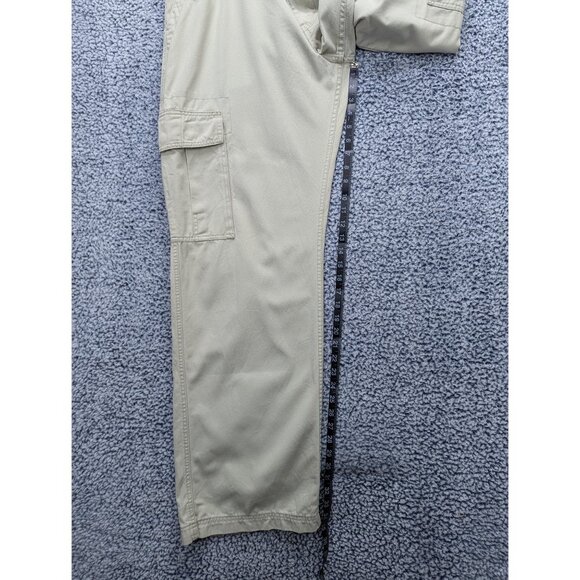 Y2K Levis Cargo Loose Straight Mens 36X35 Wide Leg Baggy Outdoor Hiking 90s Tan - Picture 11 of 13